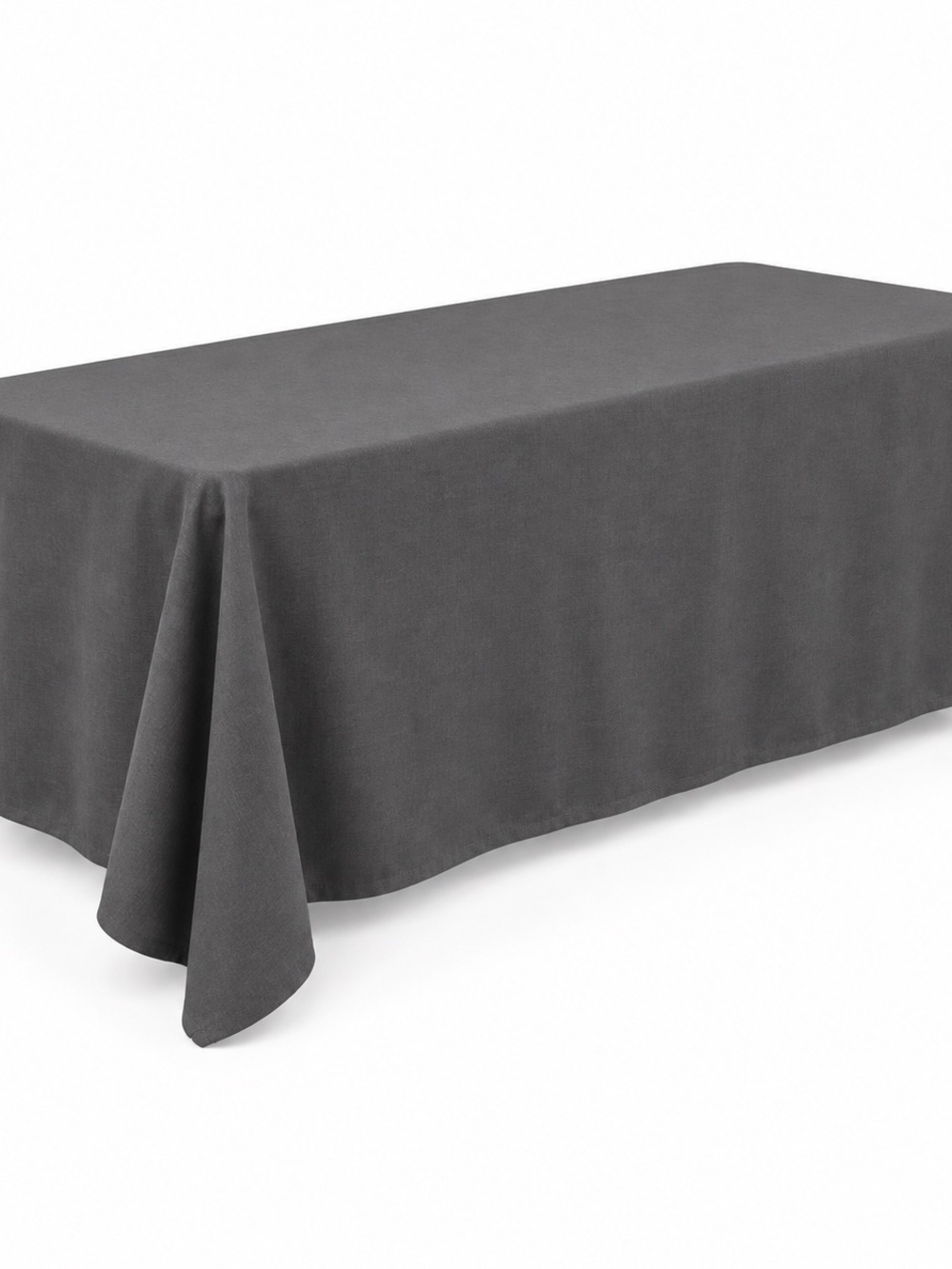 Dark Gray Rectangular Polyester Tablecloth 60 x 126 Inches New